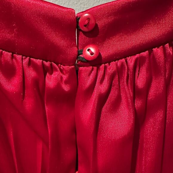 Signature by Sangria NWT Red Cocktail Satin Prom Dress Size 8 - Picture 5 of 12